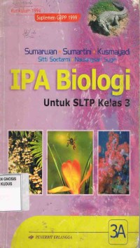 Image of IPA Biologi Untuk SLTP Kelas 3 Jilid 3A