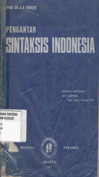 Image of Pengantar Sintaksis Indonesia